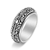 Rotatable Stainless Steel Finger Ring PW-WG74BEB-07-1
