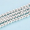 Electroplate Non-magnetic Synthetic Hematite Bead Strands G-Q466-3mm-02-1