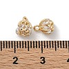 Brass Pave Cubic Zirconia Flower Charms KK-A286-21G-01-3