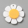 Opaque Resin Pendants RESI-WH0029-46B-01-1