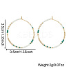 Handmade Glass Seed Beads Hoop Earrings LS-HQ0649-3-2