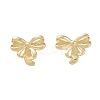 Rack Plating Bowknot Brass Stud Earrings for Women EJEW-NH0002-02G-2