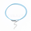 Waxed Cotton Cord Necklace Making MAK-S032-1.5mm-B08-3