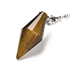 Natural Tiger Eye Pointed Dowsing Pendulums G-F763-05P-07-2