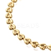 Ion Plating(IP) 304 Stainless Steel Heart Link Bracelets for Women X-BJEW-H613-03G-2