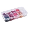 DIY 10 Grids ABS Plastic & Glass Seed Beads Jewelry Making Finding Beads Kits DIY-G119-01H-4