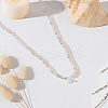 1Pc Glass Rondelle Beaded Necklaces NJEW-LP0007-23X-3