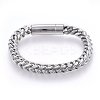 304 Stainless Steel Chain Bracelets BJEW-L631-42P-1