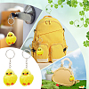 Cute Water Mink Mini Fur Chicken Pendant Bag Keychain KEYC-WH0018-77-6