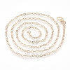 Brass Cable Chains Necklaces X-MAK-N029-01LG-3