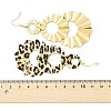 Teardrop Leopard Print Alloy Dangle Earrings for Women EJEW-K304-02G-6