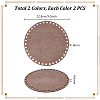 4Pcs 2 Colors Plywood Crochet Basket Base DIY-PH0031-94-4