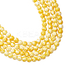 Baking Paint Glass Round Bead Strands DGLA-AR0001-02-1