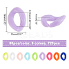 SUPERFINDINGS 720Pcs 9 Colors Opaque Acrylic Linking Rings SACR-FH0001-07-2