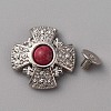 Zinc Alloy & Resin Coin Screw Rivets FIND-WH0110-630P-02-1