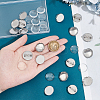 DIY Blank Dome 304 Stainless Steel Brooch Making Kit DIY-UN0056-17-4