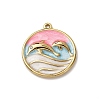 304 Stainless Steel Enamel Pendants STAS-I347-01G-03-1