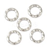 Non-Tarnish Hammered 304 Stainless Steel Linking Rings STAS-G244-35A-P-1