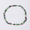 Natural Ruby in Zoisite Round Beads Stretch Bead Bracelets for Women CQ7665-4-1