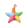 304 Stainless Steel Enamel Pendants STAS-B112-01G-01-1