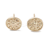 Flat Round Alloy Studs Earrings for Women EJEW-H309-08KCG-1