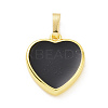 Real 18K Gold Plated Eco-friendly Rack Plating Brass Enamel Pendants KK-F843-06G-06-1