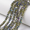 Electroplate Transparent Glass Beads Strands EGLA-A034-T4mm-Q16-1