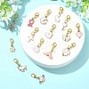 20Pcs 20 Styles Alloy Enamel Pendant Decorations HJEW-FS00048-7