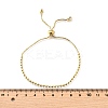 Brass Round Beads Slider Bracelets for Women BJEW-D317-13B-G-5