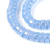 AB Color Plated Imitation Jade Glass Beads Strands GLAA-T026-3x6mm-J04-3