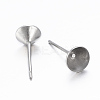 Non-Tarnish 304 Stainless Steel Stud Earring Settings LS-STAS-H403-02P-B-2