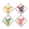 Transparent Epoxy Resin & Printed Pendants KK-F074-01-1