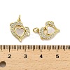 Brass Micro Pave Clear Cubic Zirconia Pendants KK-K365-04A-G-3