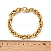 304 Stainless Steel Cable Chain Bracelets for Women BJEW-Q050-01B-G-3