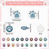 40Pcs 20 Styles Enamel Pendants ENAM-SP0001-01-2
