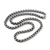 304 Stainless Steel Box Chain Necklaces NJEW-K378-17C-AS-2