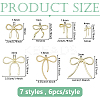 42Pcs 7 Styles Bowknot Alloy Pendants FIND-DC0007-72B-2