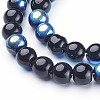 Round Glass Beads Strands X-GR8mm27Y-AB-2