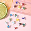 16Pcs 8 Colors Handmade Lampwork Pendants LAMP-FS0001-47-8