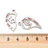 Non-Tarnish 304 Stainless Steel Split Pendants STAS-Z078-28P-3