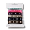 18 Yards 6 Colors Polyester Polka Dot Ribbon SRIB-C001-B05-2