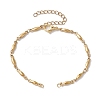 304 Stainless Steel Bar Link Chain Bracelet Making AJEW-JB01245-01-1