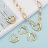 Brass Micro Pave Cubic Zirconia Screw Carabiner Lock Charms ZIRC-G160-23G-6