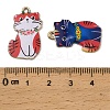 Alloy Enamel Pendants FIND-I064-03G-04-3