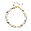 Natural Agate Round Beads Multi-strand Bracelets BJEW-JB12468-02-2