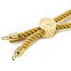 Twisted Nylon Cord Silder Bracelets DIY-B066-03G-16-2