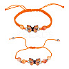 Adjustable Nylon Braided Bead Bracelets BJEW-TA00484-2