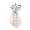 Natural Rose Quartz Pendants G-G870-02P-1