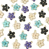 30Pcs 5 Colors Alloy Enamel Pendants ENAM-FS0002-07-3