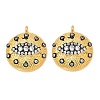 Brass Micro Pave Cubic Zirconia Pendants KK-U058-01G-1